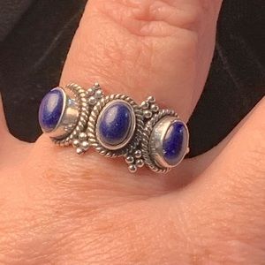 Doug Paulus Lapis Sterling Silver Ring Size 9